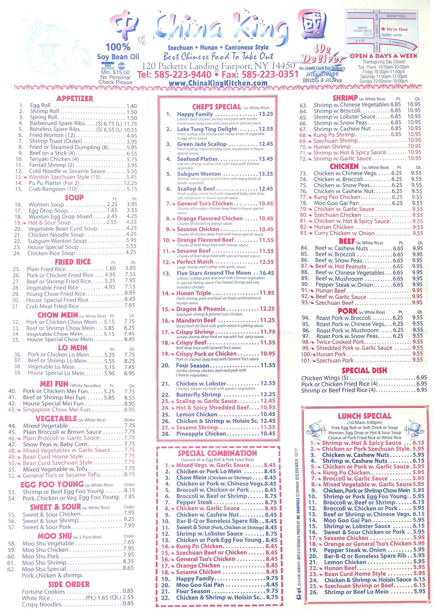 China King Kitchen Menu